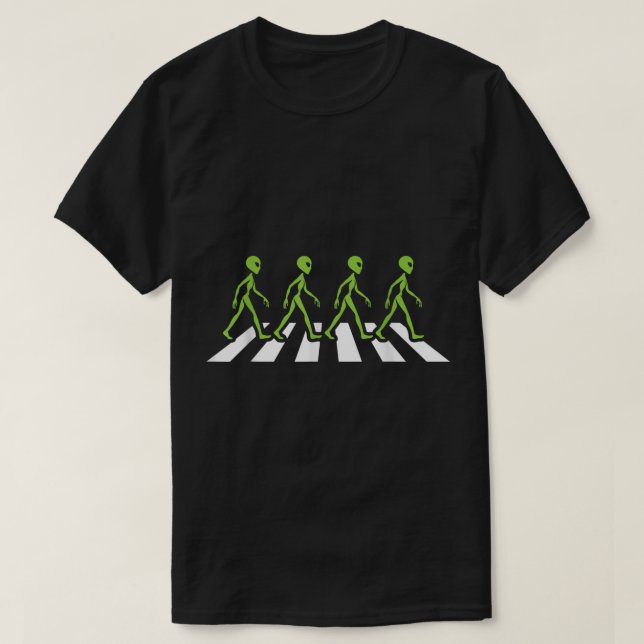 Camiseta Design de paródia engraçada de cruzamento de alien (Frente do Design)