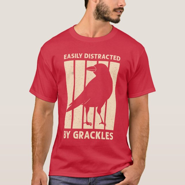 Camiseta Design de pássaro gripal Blackbird para vinheta Bi (Frente)