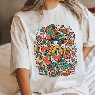 Camiseta Design de Patins de Rodas Retro com Estilo dos Ano