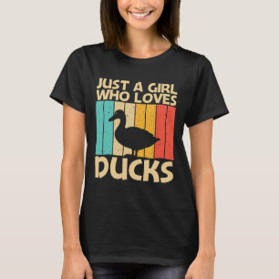 Camiseta Design De Pato Engraçado Para Meninas Crianças Do