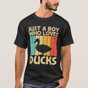 Camiseta Design De Pato Engraçado Para Rapazes Crianças Cri