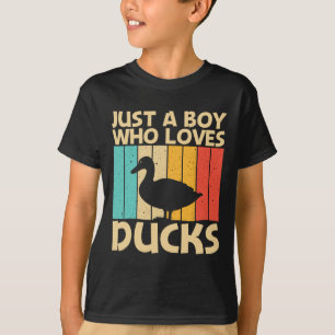 Camiseta Design De Pato Engraçado Para Rapazes Crianças Cri