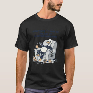Camiseta Design de Pato Preguiçoso e Divertido o Dia Todo p