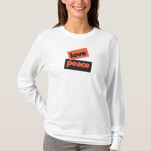 Camiseta Design de paz vibrante, ousada, simples e urbana (Frente)