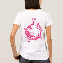Camiseta Design de Peacock White para Mulheres