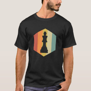 Camiseta Design de Peça de Xadrez Retro-Vintage dos anos 7