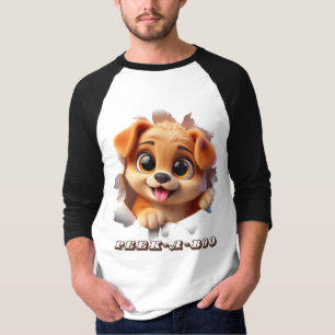 Camiseta Design de Peek-A-Boo para amantes de animais de es