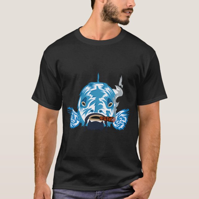 Camiseta Design de Peixe, Design de Impressão (Frente)
