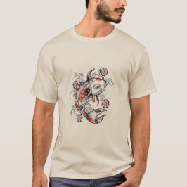 Camiseta Design de peixe Koi