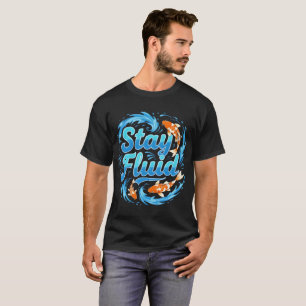 Camiseta Design de Peixe Koi Stay Fluid