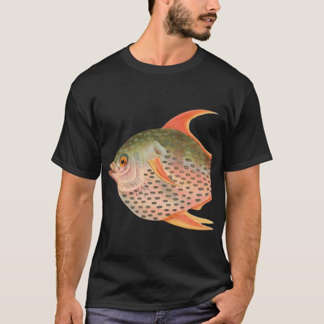 Camiseta design de peixe vintage tropical (Frente)