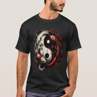Camiseta Design de Peixe Yin Yang em Equilíbrio