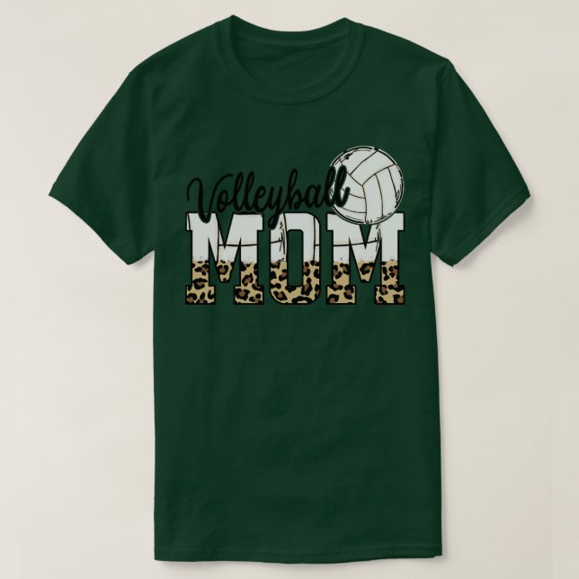 Camiseta Design de pele de voleibol Mãe Leopard (Frente do Design)