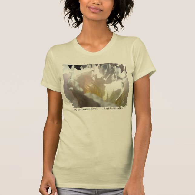 Camiseta Design de Peony Branca (Frente)