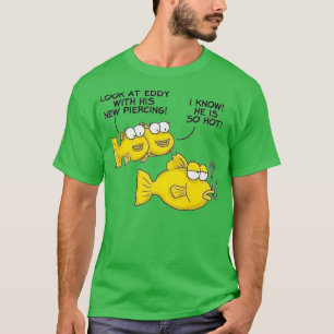 Camiseta Design de perfuração de peixes