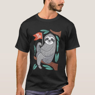 Camiseta Design de Personagem Aconchegante de Preguiça do Z