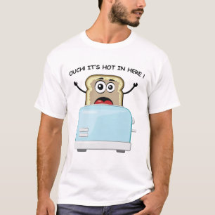 Camiseta Design de Personagem de Pão Engraçado