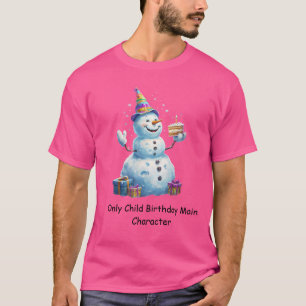 Camiseta Design de Personagem Principal de Aniversário de F