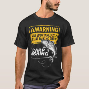 Camiseta Design de Pesca de Carpa para Homens Carpa e Bagre