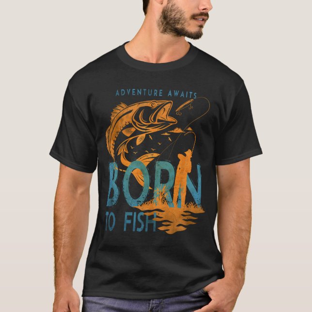Camiseta design de pesca de halibute (Frente)