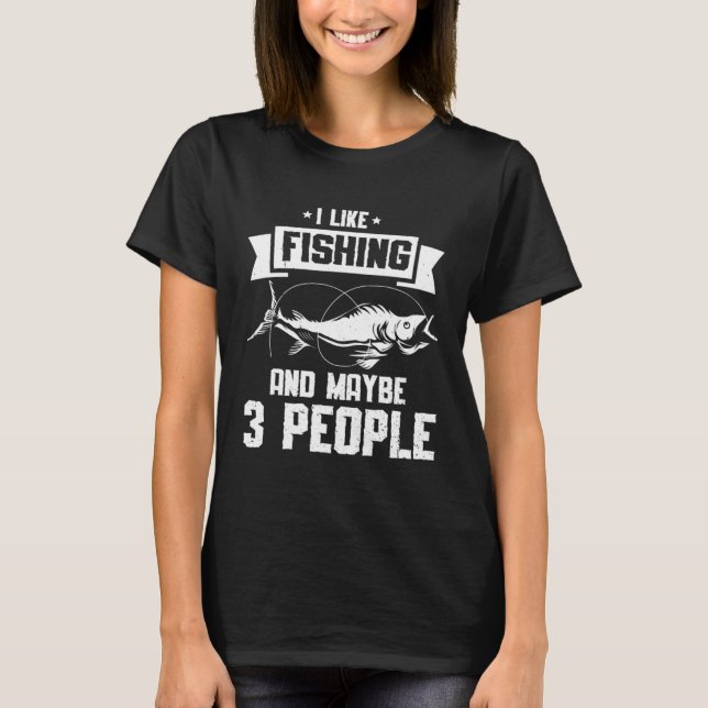 Camiseta Design de pesca engraçado para amante de pesca com (Frente)