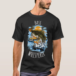 Camiseta design de pesca engraçado produto sussurrador de r