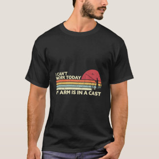 Camiseta Design De Pesca Não Pode Funcionar Hoje Meu Braço