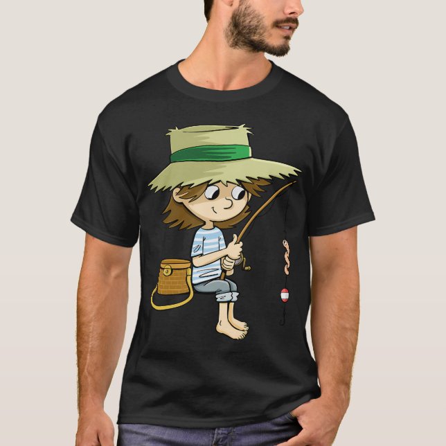 Camiseta Design de Pesca Totalmente Torcido (Frente)