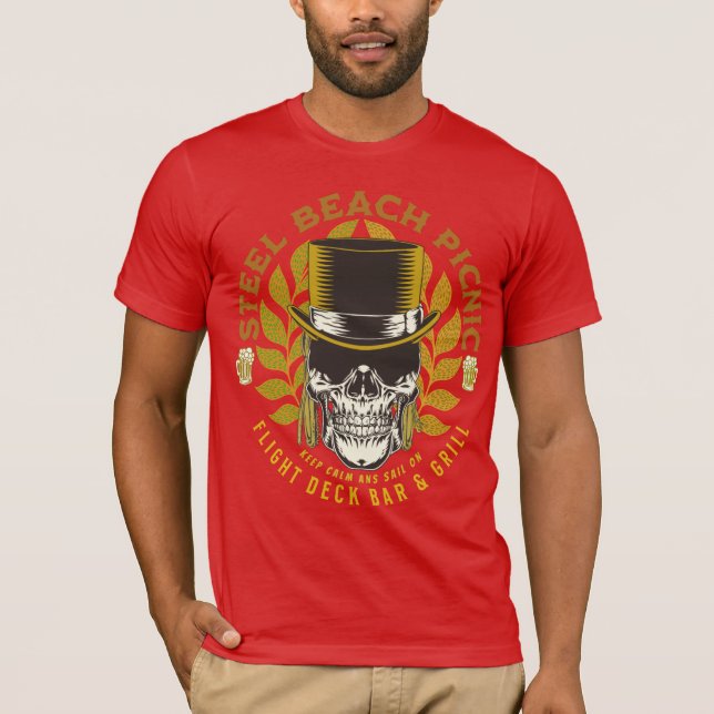 Camiseta Design de Picnic em Steel Beach para Sailors T-Shi (Frente)