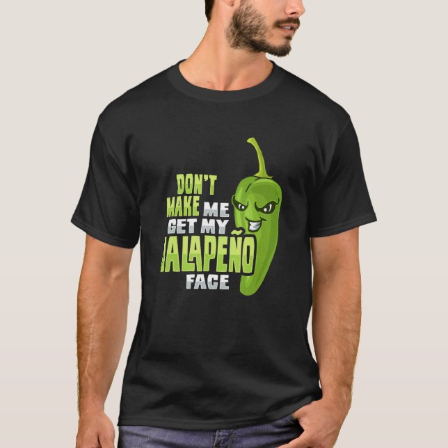 Camiseta design de pimenta verde para um Chili (Frente)