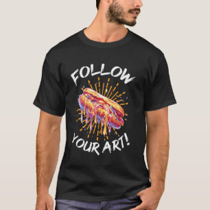 Camiseta Design de Pincel acrílico para Roda Colorida 1
