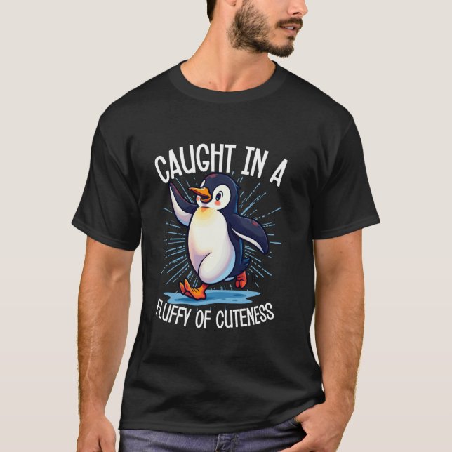 Camiseta Design De Pinguim Engraçado Para Amantes De Pingui (Frente)