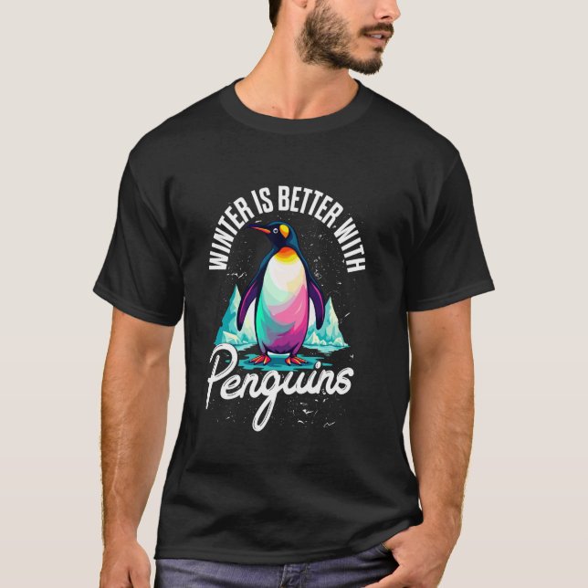 Camiseta Design de pinguim engraçado para amantes de pingui (Frente)