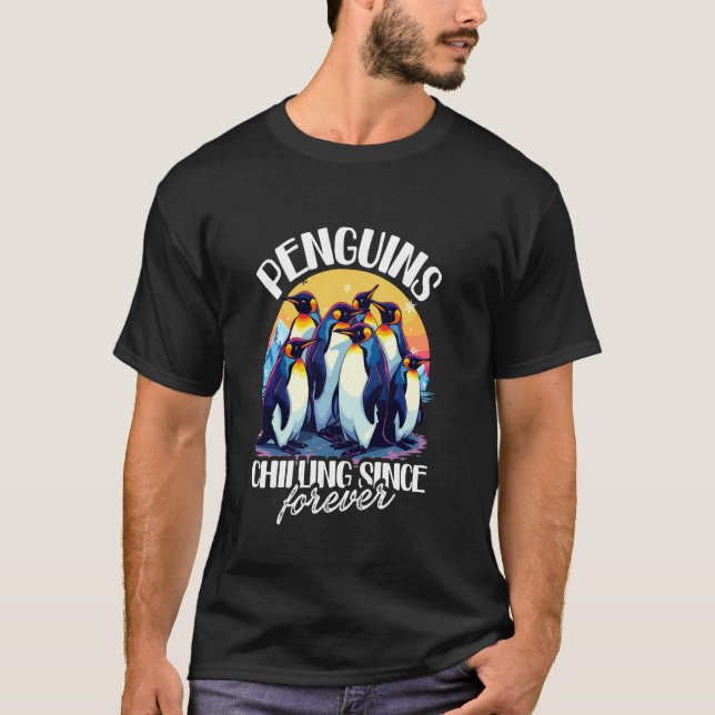 Camiseta Design de pinguim engraçado para amantes de pingui (Frente)