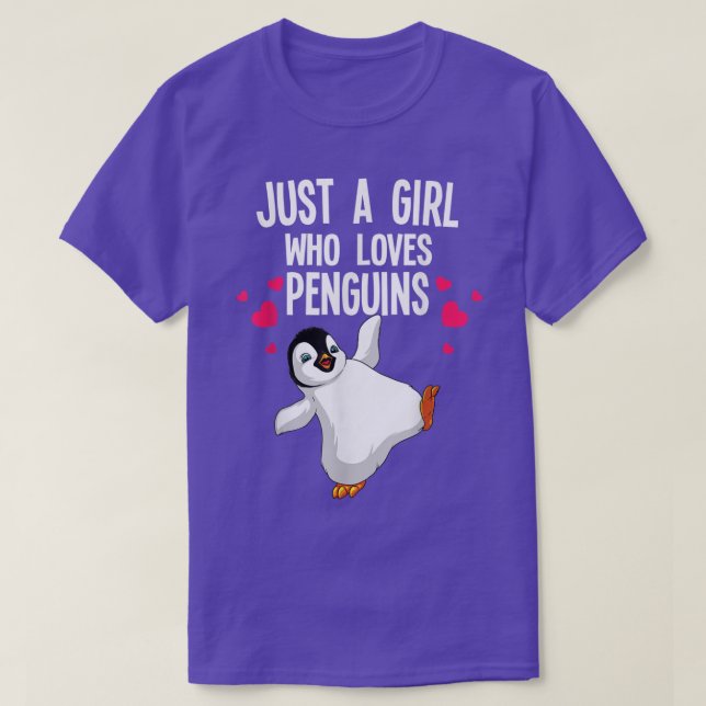 Camiseta Design De Pinguim Engraçado Para Mulheres Meninas  (Frente do Design)
