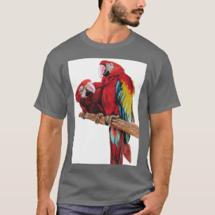 Camiseta Design de pintura de aquarela vermelho colorido