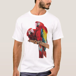 Camiseta Design de pintura de aquarela vermelho colorido