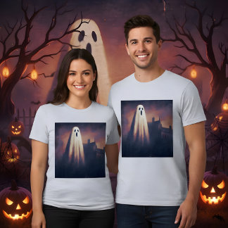 Camiseta Design de Pintura de Fantasma de Halloween Antigo