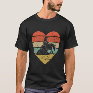 Camiseta Design de pintura retrógrada de cowboy equino desl