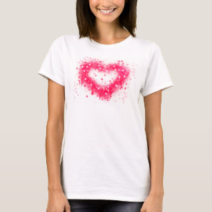 Camiseta design de pintura rosada a rosa com spray de grafi