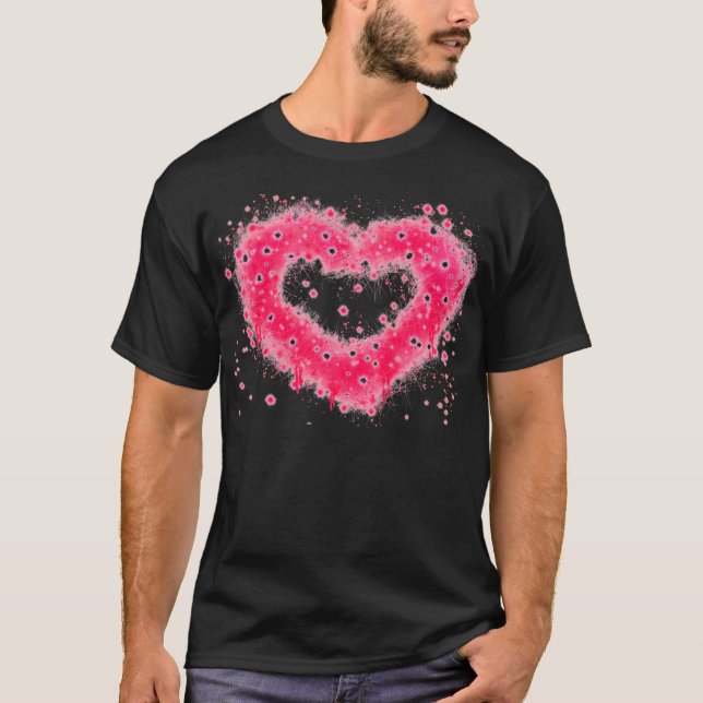 Camiseta design de pintura rosada a rosa com spray de grafi (Frente)