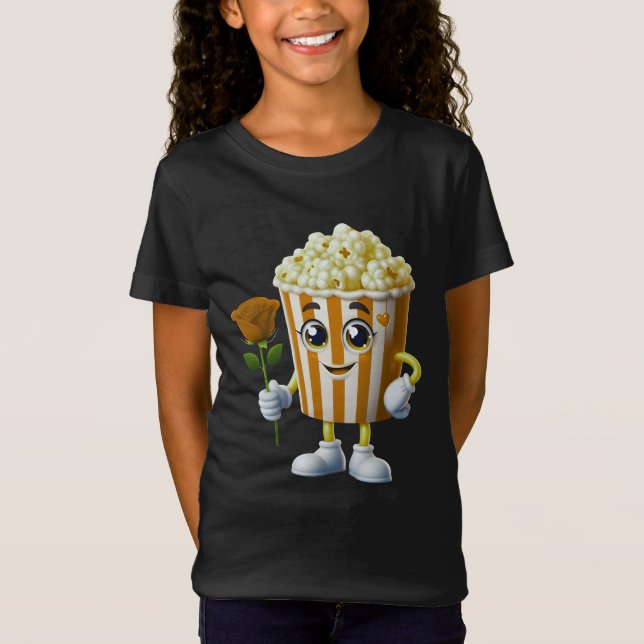 Camiseta design de pipoca engraçado para amantes (Frente)