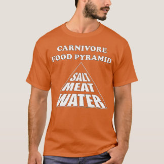 Camiseta Design de pirâmide alimentar carnívora menina