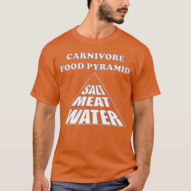 Camiseta Design de pirâmide alimentar carnívora menina (Frente)