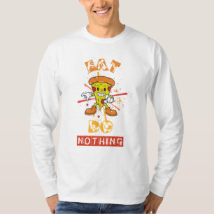 Camiseta Design de pizza preguiçosa