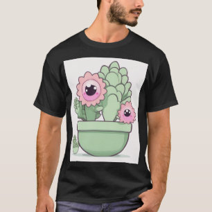 Camiseta Design de planta suculenta Kawaii fofo para amante