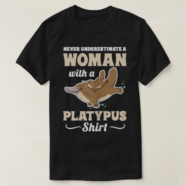 Camiseta Design de Platypus Monotreme em Cute para Mulheres (Frente do Design)