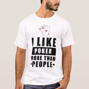 Camiseta Design de Poker Engraçado