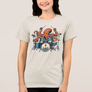 Camiseta Design de polvo baterista personalizado