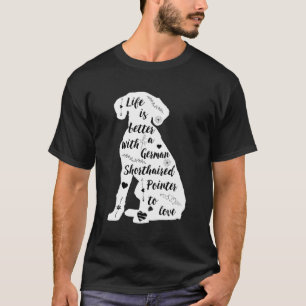 Camiseta Design De Ponteiro Alemão De Ponta Curto Para Gsp 